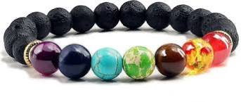 Lava Seven Chakra Bracelet