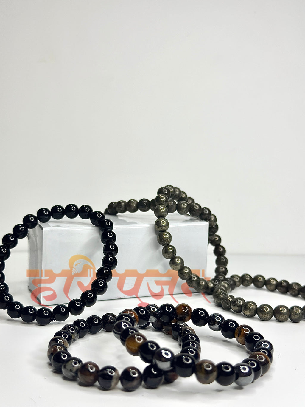 Black Obsidian And Pyrite combo