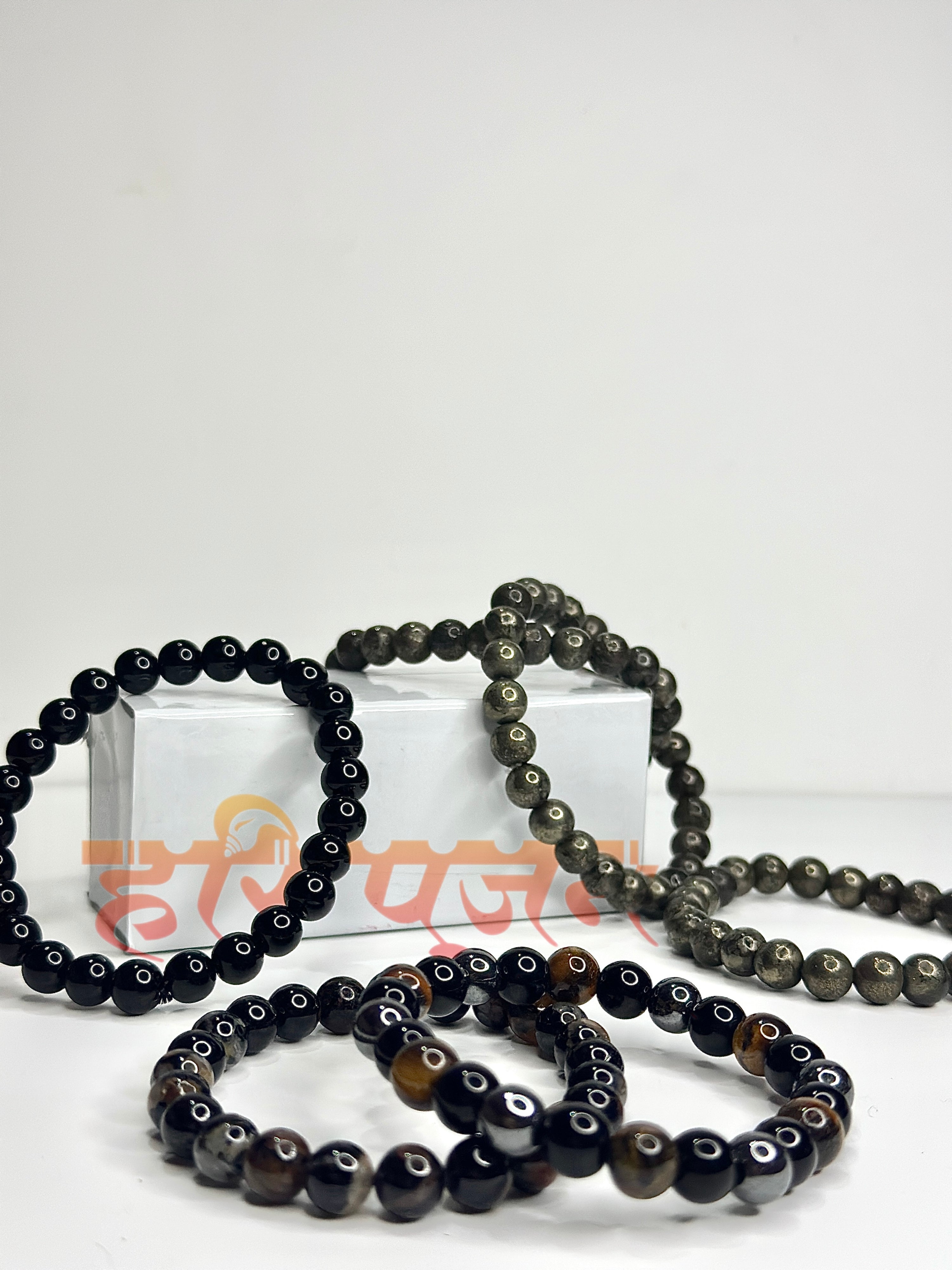 Black Obsidian And Pyrite combo