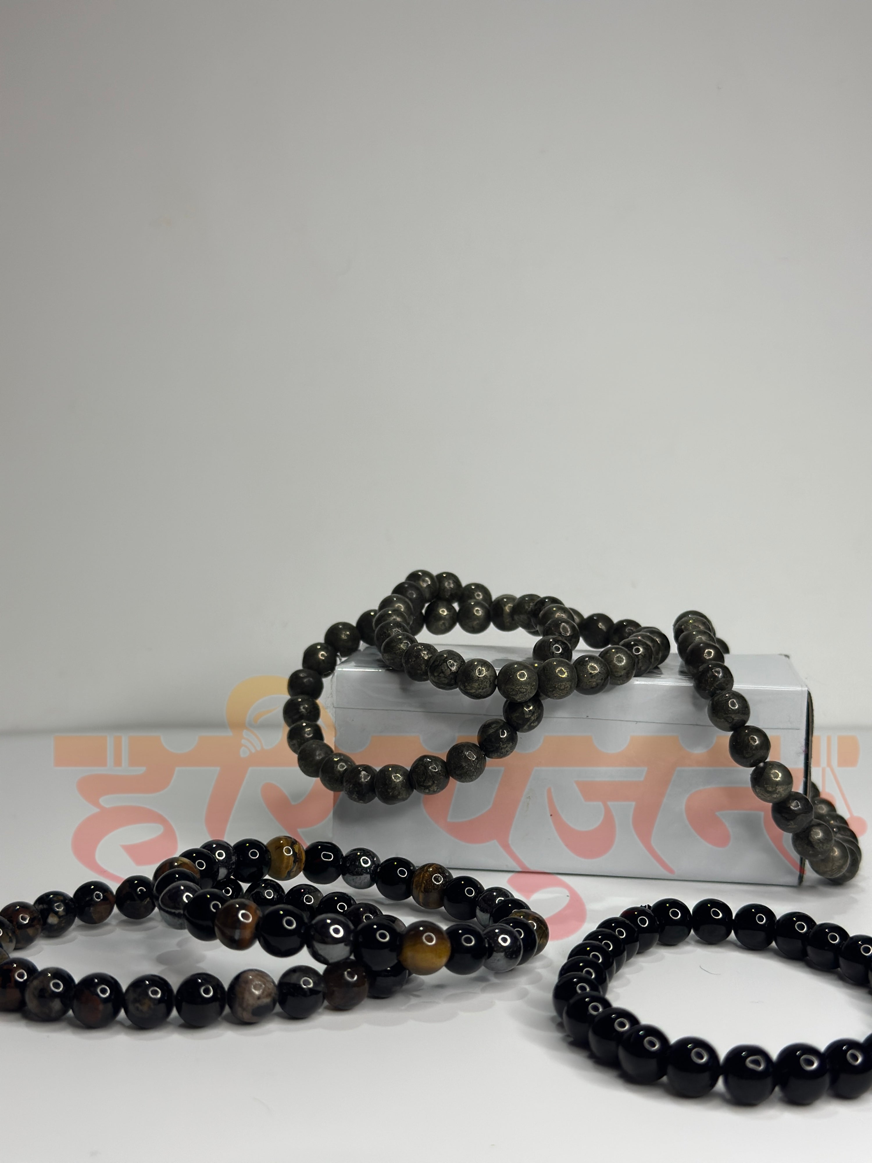 Black Obsidian And Pyrite combo